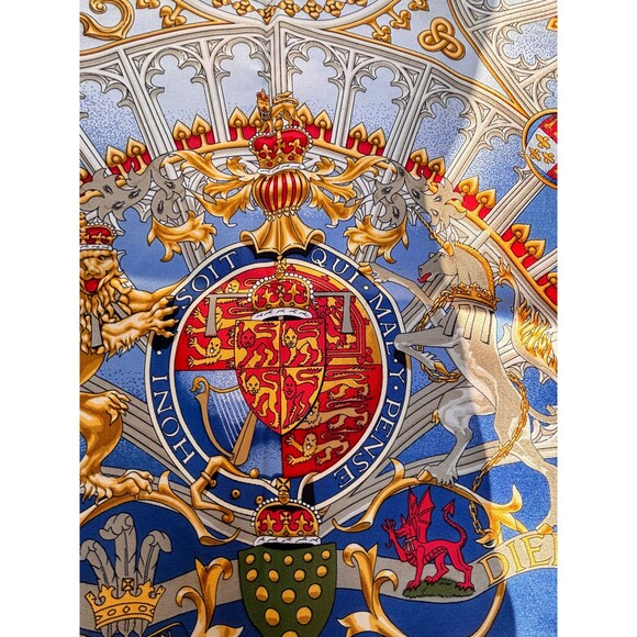 Hermes Silk Scarf British Heraldry Design by Rybal - Picture 3 of 10